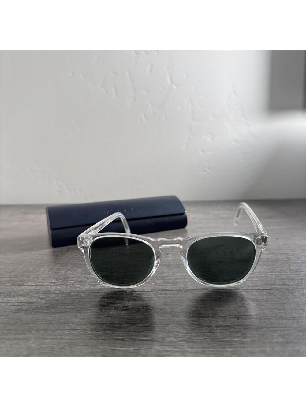 Warby Parker Sunglasses Topper 500 Crystal Clear 52-21-142 FRAMES ONLY With Case